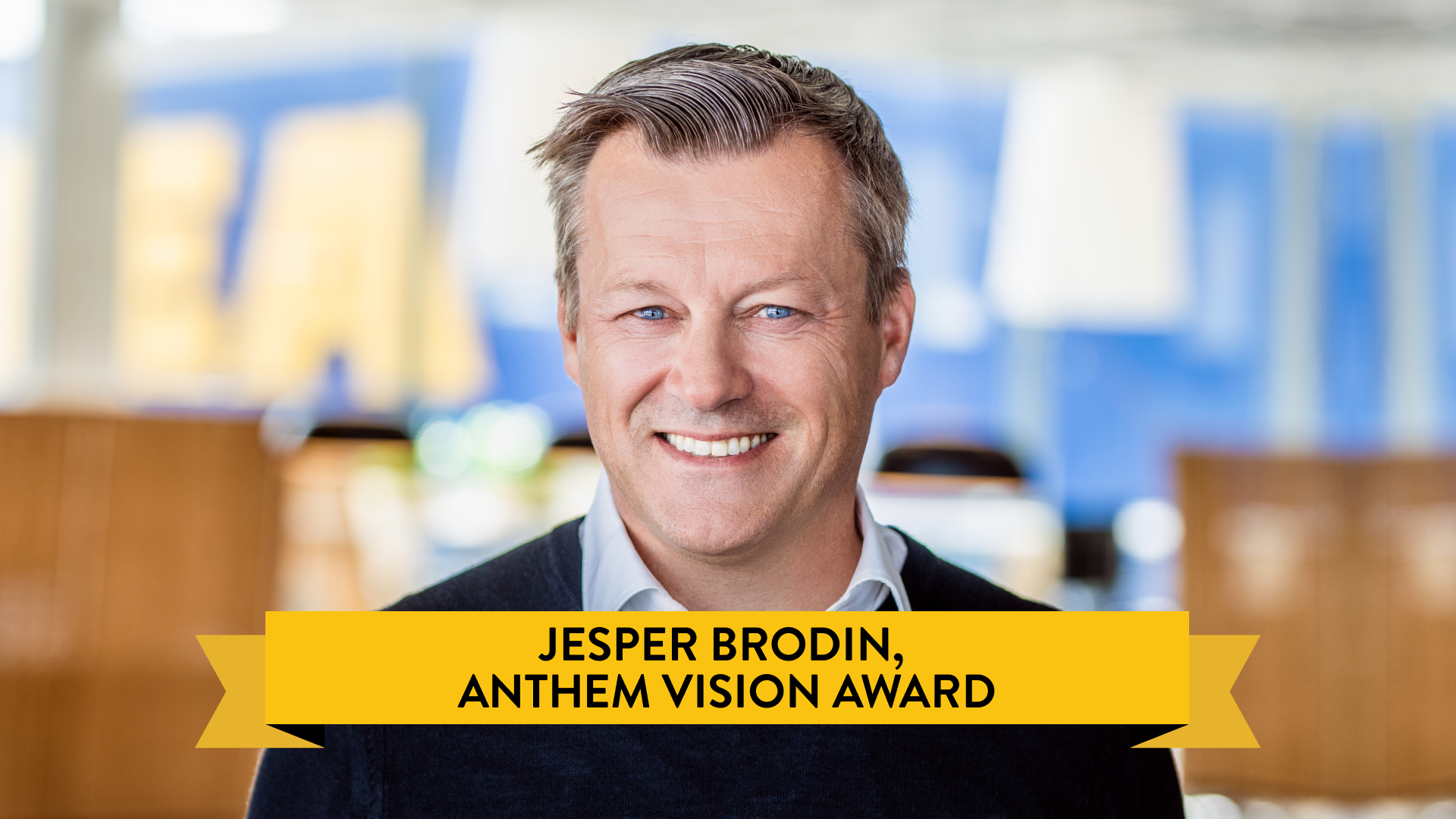 image: jesper brodin, ikea ceo headshot. text reads: jesper brodin, anthem vision award